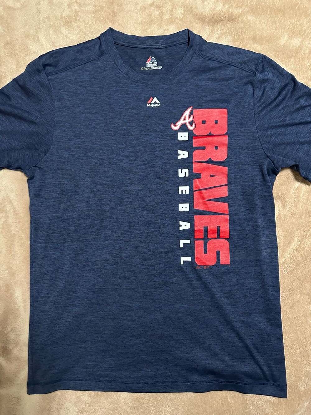 Majestic Atlanta Braves Cool Base Performance T-Shirt Size Medium